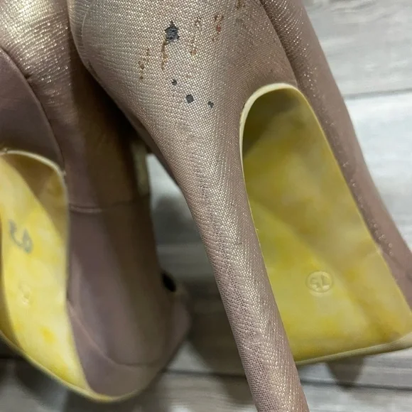 STEVE MADDEN Stiletto Heel Pumps Sparkly Champagne Color Size 7.5 - Picture 7 of 7